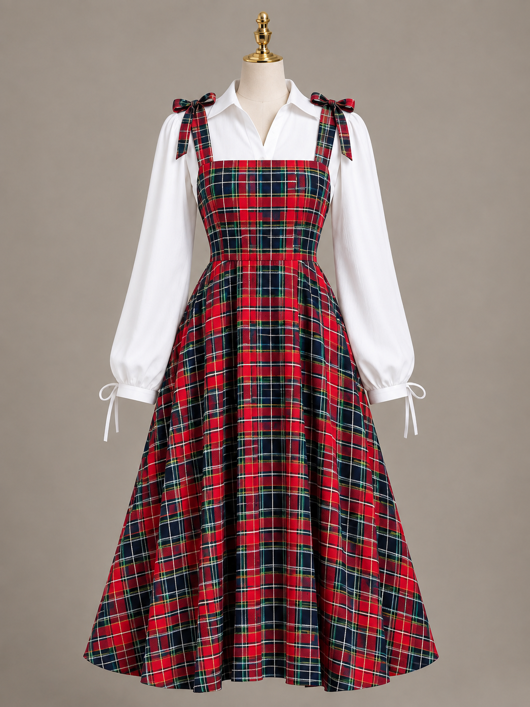 Tartan Pinafore Dress